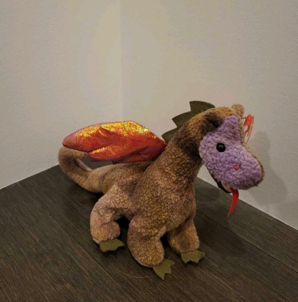 🍀4 FOR $15 NWT Beanie Baby Scorch the Dragon